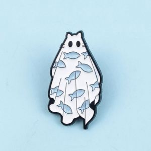 Broches personnalisées en métal de zinc imprimées, motifs fantômes et animaux d'Halloween, idéales comme cadeau pour les amis lors de voyages - Product Image 3