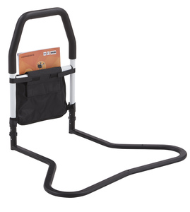 Soporte de Cama Ajustable en Altura con Base Ancha, Sin Necesidad de Taladrar, con Bolsa de Almacenamiento para Uso Diario en el Dormitorio - Product Image 2