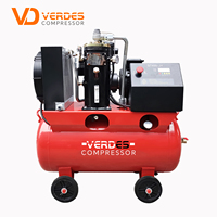 Compresseur d'air à vis rotatif industriel portable 5kw 4kw 2.2kw petite vis de compression d'air 5hp 3hp avec réservoir 100l 150l 200l