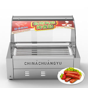 Chuangyu comercial <span class=keywords><strong>mini</strong></span> Hot Dog Grill que hace la máquina comercial eléctrica 7/9 parrilla para perros calientes - Product Image 5