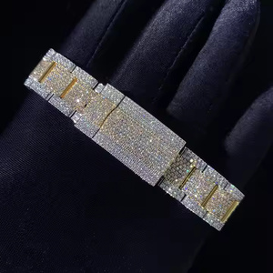 Montre de luxe pour homme en quartz, style hip-hop, avec bracelet en acier inoxydable et cadran en cristal saphir - Product Image 3