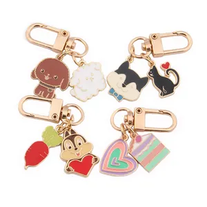 China Supplier Manufacturer Personalized Cute Anime Kawaii Cartoon Key Chain Custom Made All Shape Enamel Metal Keychain