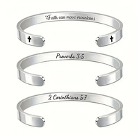 Bracelet minimaliste en acier inoxydable en forme de C pour femmes, avec lettres personnalisées, design ouvert, bracelet argenté réglable