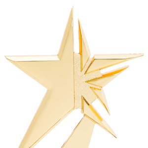 Trofeo Personalizzato in Metallo di Alta Qualità con Design Dorato e Base in Legno per Premiazioni di Migliori <span class=keywords><strong>Attori</strong></span> o Cantanti JM11 - Product Image 2