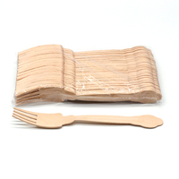 Fourchette en bois de bouleau biodégradable de luxe, jetable, 165 mm, de qualité alimentaire, écologique, pour les fêtes