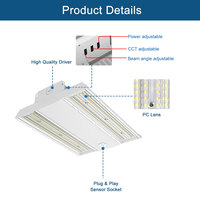 Ángulo de Haz Ajustable de Aluminio para Luminaria Lineal de Gran Altura 4000-5000K CCT Ajustable 80-300W DLC 6.0 Garantía de 5 Años para Iluminación en Canadá