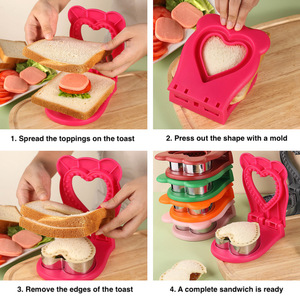 Moule à <span class=keywords><strong>pain</strong></span> en forme de cœur pour sandwichs, outil de cuisson DIY pour la <span class=keywords><strong>maison</strong></span>, le restaurant et la boulangerie - Product Image 5