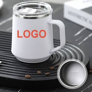 Mug isotherme double paroi en acier inoxydable de 12 oz pour café, avec logo, pour extérieur et voiture - Product Image 2
