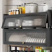 Égouttoir d'Évier de Cuisine Moderne Double Couche Rangement Anti-Poussière Organiseur d'Armoire de Vidange Porte-Vaisselle Multifonctionnel pour la Maison