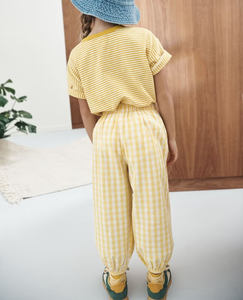<span class=keywords><strong>Pantalon</strong></span> <span class=keywords><strong>parachute</strong></span> vichy pour enfants <span class=keywords><strong>pantalon</strong></span> d'été en coton doux avec poches latérales pour bébé vêtements pour tout-petits filles - Product Image 5