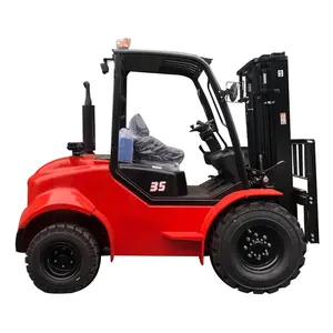 2024 populer 3.5 Ton Dissel Forklift truk FD35 Model baru untuk kontainer barang pengangkat daya Manual dikemas pada palet