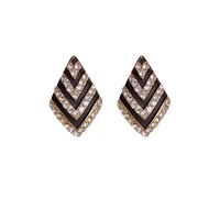 Pendientes Colgantes Geométricos de Resina de Alta Gama con Diseño a Rayas, Estilo Japonés y Coreano, Material de Aleación, a la Moda