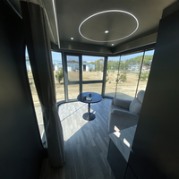 Maison préfabriquée en acier de 2 chambres à coucher avec caractéristiques en aluminium Maison capsule spatiale étanche