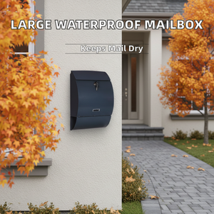 Boîte <span class=keywords><strong>aux</strong></span> <span class=keywords><strong>lettres</strong></span> murale résidentielle en acier inoxydable avec revêtement en poudre imperméable, serrure à combinaison, grande capacité, antivol, <span class=keywords><strong>pour</strong></span> jardin - Product Image 2