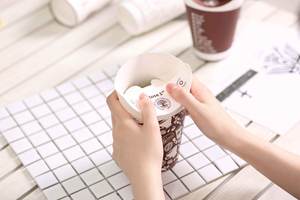 <span class=keywords><strong>Prix</strong></span> d'usine logo personnalisé Le <span class=keywords><strong>film</strong></span> de revêtement PLA à double paroi jetable élimine les gobelets en papier papillon sourire de café sans couvercle d'éclaboussure - Product Image 4