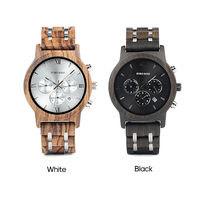 Montre à quartz pour homme BOBOBIRD, acier inoxydable, style business, sport, chronographe, élégante, luxe, logo personnalisé, 43 mm