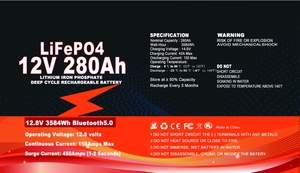 12V 280Ah 리튬인산철(LiFePO4) 배터리. 3584Wh. 블루투스. IP65. 6000 사이클. 확실히 자신이 원하는 것을 아는 사람들에게 만들어졌습니다. - Product Image 2
