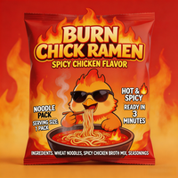 Option végétalienne - Ramen Burn Chick - Ramen asiatique épicé - Ramen instantané halal