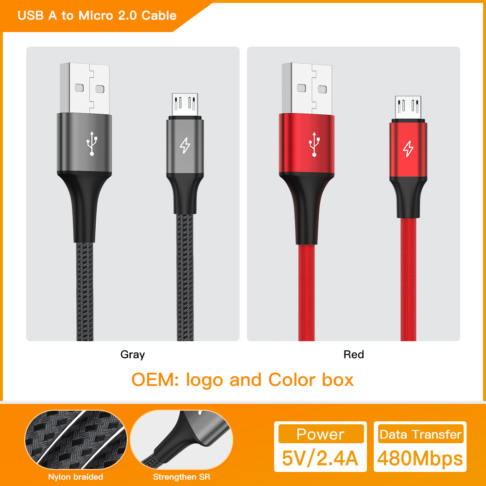 USB A TO Micro [Gris]
