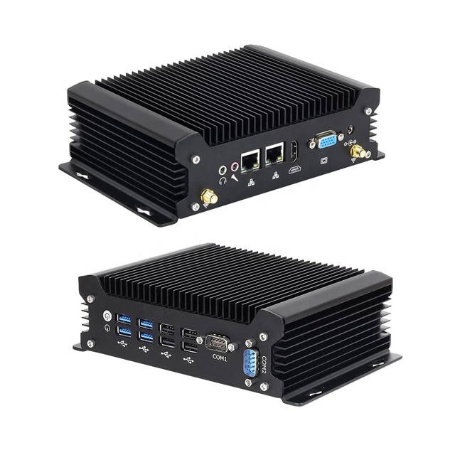 Fanless Industrial Mini PC 2xCOM Dual Lan Core I5-4278U I7-4578U DDR3L MSATA HD VGA Win10 Desktop Mini Computer Wall Mounted 4G
