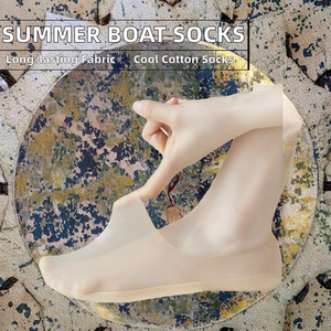Chaussettes de bateau légères d'été pour femmes en silicone respirant anti-dérapant coupe basse avec talons ne tombant pas - Product Image 3