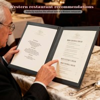 Menu de restaurant personnalisé de haute qualité, couverture de menu alimentaire, livre de menu pour restaurant
