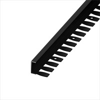 Profilé en F flexible en aluminium pour revêtement de sol en bois courbé, moulure de bord renforcée, transition mur-sol
