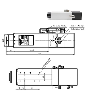 <span class=keywords><strong>Moteur</strong></span> de <span class=keywords><strong>broche</strong></span> ATC 2,2 kW 220 V 300 Hz 18 000 tr/min refroidi par air - Product Image 4