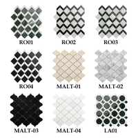 Mosaïque de marbre pour murs et sols, motifs floraux multicolores, décoration pour hôtels et villas, projets de décoration