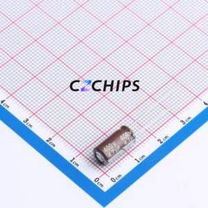 Condensateur électrolytique en aluminium à montage traversant DHG400M475E120S1AA, montage traversant, D6.3xL12mm 4.7uF 20% 400V 270mA-100kHz - Product Image 1