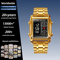 Montre numérique étanche SKMEI 1868 pour hommes, chronographe, alarme, montre-bracelet étanche, LED, horloge, date