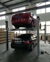 Promotion : Élévateur de stationnement automobile à 2 niveaux pour garage, certifié CE, 4T, hydraulique, à quatre poteaux, avec déverrouillage unilatéral