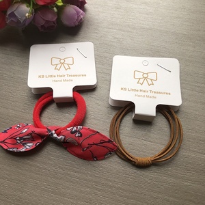 Carte de présentation pour élastiques à cheveux en papier perforé, avec logo personnalisé imprimé - Product Image 4