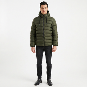 Fashionable OEM Custom Logo 2023 Winter Plus Size Men's <b>Waterproof</b> Hooded Puffer Jacket Outdoor <b>Warm</b> Quilting Eco-Friendly - Product Image 1