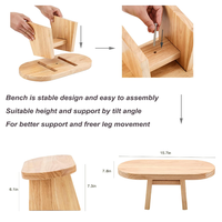 Banc de méditation de yoga pliant tabouret à genoux en bois chaise à genoux de méditation zen
