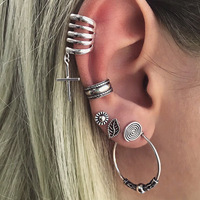 <strong>AliExpress</strong> Wish <strong>Best</strong>-<strong>selling</strong> New <strong>Products</strong> European American Retro Cross Threaded Bell C-shaped Quartz 6-piece Earring Set
