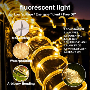 IP65 Waterproof Warm White Fairy <strong>Lights</strong> 8 Lighting Modes Battery/Solar Powered Indoor/Outdoor Decorative String <strong>Lights</strong> Parties - Product Image 1