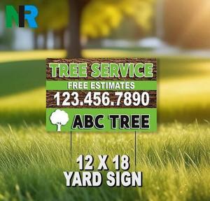 Wholesale PP 4mm UV Printing Custom <b>Plastic</b> Cutting <b>Letter</b> Blank 18x24 Yard Sale Signs Advertising with H-Stakes - Product Image 1