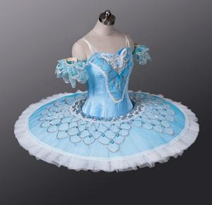 नृत्य पोशाक महिलाओं नीले रंग के रंगमंदा भिन्नता शास्त्रीय चरण ट्यूटू पेक्टा बच्चों हल्के नीले पक्षी बैले ट्यूटू वेशभूषा - Product Image 3