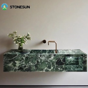 Piedra de mármol de estilo moderno Stonesun para encimera de baño interior sala de estar encimera laminada de mármol verde Alpi verde - Product Image 2