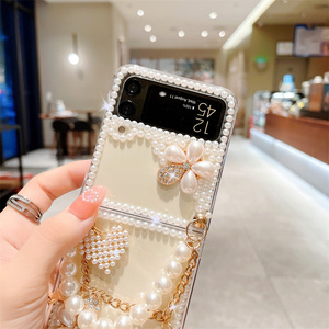 หรูหรา 3D Handmade ประกายเพชรโทรศัพท์มือถือสําหรับ <span class=keywords><strong>Samsung</strong></span> <span class=keywords><strong>Z</strong></span> <span class=keywords><strong>Flip</strong></span> 5 4 <span class=keywords><strong>3</strong></span> ฝาครอบพับโปร่งใส - Product Image 2