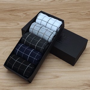 5 calzini da uomo paia/set del <span class=keywords><strong>quarto</strong></span> trimestre calzini multicolori in cotone semplice e traspirante calzini commerciali per la giornata lavorativa essenziali - Product Image 3