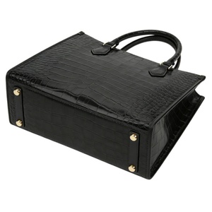 Sacs en cuir à prix direct usine, fournisseur de boutique, vente en gros personnalisée, sacs fourre-tout noirs en cuir de crocodile de qualité supérieure pour femmes, grande capacité - Product Image 4