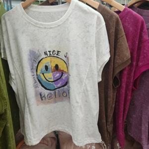 T-<span class=keywords><strong>shirt</strong></span> pour <span class=keywords><strong>femme</strong></span> à imprimé de dessin animé mignon, en coton blanc, col rond, manches courtes, coupe ample, décontracté, graphique, été - Product Image 1
