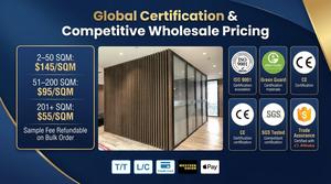 FlexSpace 2024 nouveaux séparateurs de pièces commerciales <span class=keywords><strong>cloison</strong></span> de bureau en aluminium verre meubles de bureau <span class=keywords><strong>cloison</strong></span> insonorisée - Product Image 5