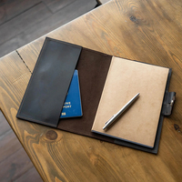 Cuaderno Personalizado de Cuero Genuino A5, Cuaderno de Viaje Recargable de Piel de Vaca, Libreta Extraíble, Diario, Cuaderno de Trabajo