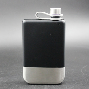 Flacon à liqueur de qualité alimentaire sans BPA, 101-200 ml, carré, en acier inoxydable 304, flacon de poche - Product Image 1