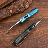 KX 7350 Outdoor Notfall-Schlüsselanhänger Tragbares Klappmesser mit Aluminiumgriff und Hakenklinge für Camping und Abenteuer DIY OEM