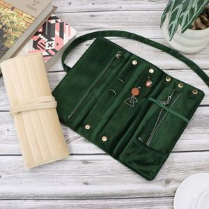 Luxurious Velvet Roll Organizer Soft Travel Storage <b>Box</b> Jewelry Bag for Necklaces <b>Earrings</b> Rings & Bracelets - Product Image 1