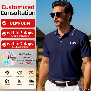 <span class=keywords><strong>Polo</strong></span> à manches courtes pour homme, sport, bureau, affaires, golf, athlétique, décontracté, élégant, chemise à col, vente en gros, logo personnalisé - Product Image 1